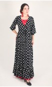 Black w/ Small White polka-dots Overdress