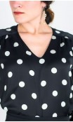 Camisa de Satin con Lunares
