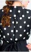 Camisa de Satin con Lunares