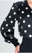 Satin Polka-dots Leotard-Shirt
