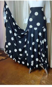 Saia Flamenca Pilar 2 Babados Estampada