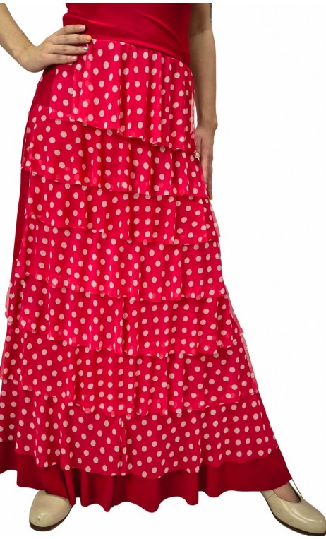 Simone Flamenco Skirt 7 Tulle Ruffles