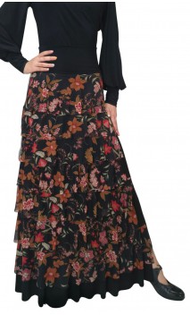 Simone Flamenco Skirt 7 Tulle Ruffles