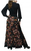 Saia Flamenca Simone 7 Babados de Tule