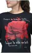 "Porque La vida se baila" Flower Blouse
