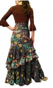 Saia Flamenca Paula 3 Babados