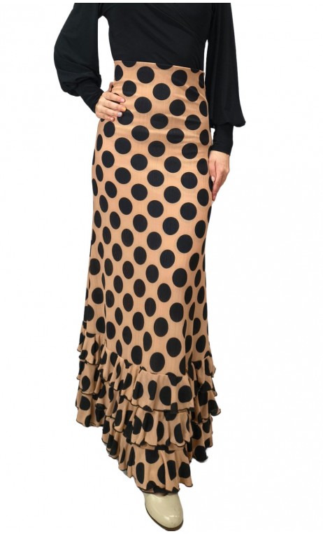 Saia Flamenca Estampada c/Babados
