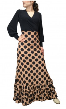 Saia Flamenca Estampada c/Babados