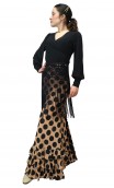 Saia Flamenca Estampada c/Babados
