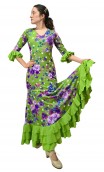 Vestido Flamenco Alicia Floral Godê