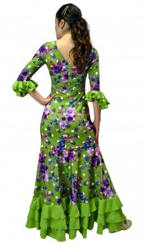 Vestido Flamenco Alicia Floral Godê