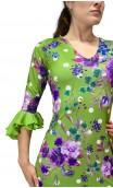 Vestido Flamenco Alicia Floral Godê