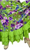 Vestido Flamenco Alicia Floral Godê