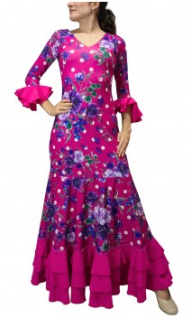 Vestido Flamenco Alicia Floral Godê