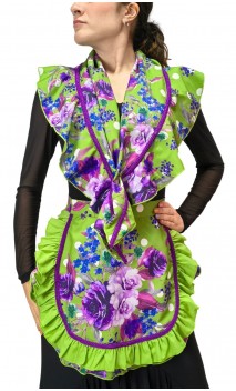 Conjunto Avental e Xale Floral