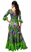 Floral Alicia Flamenco Godet Dress