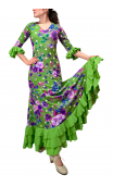 Vestido Flamenco Alicia Floral Godet