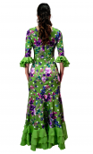 Vestido Flamenco Alicia Floral Godê