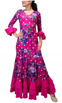 Vestido Flamenco Alicia Floral Godê