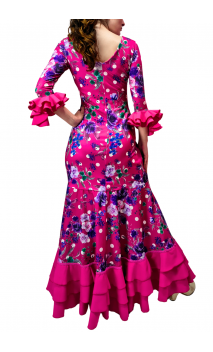 Floral Alicia Flamenco Godet Dress