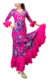 Vestido Flamenco Alicia Floral Godê