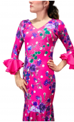 Floral Alicia Flamenco Godet Dress