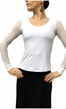 Blusa Kate con Manga de Tul