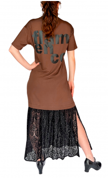 Vestido Largo Casual con Encajes