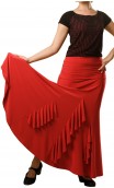 Rosario Long-Skirt with Vertical Ruffles