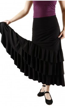 Saia Flamenca Eva 3 Babados