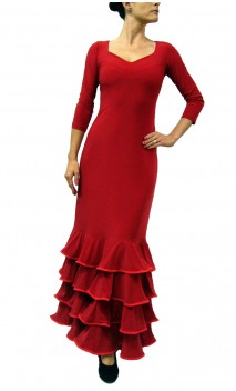 Vestido Flamenco Julia 4 Volantes
