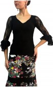 Lucy Lace Top 3/4 sleeves