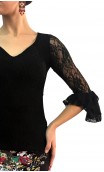 Lucy Lace Top 3/4 sleeves