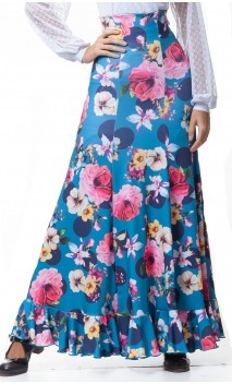 Floral Guadalupe Long-Skirt