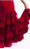 RED Lace Cádiz 6 Ruffles Long-Skirt