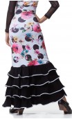 Saia Amaya Floral 4 Babados
