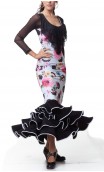 Saia Amaya Floral 4 Babados