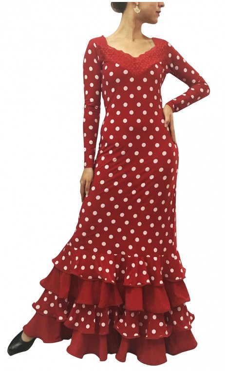 Vestido Granadino Lunares 3 Babados