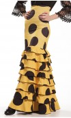 Letizia Polka-Dots 8 Ruffles Long-Skirt