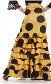 Letizia Polka-Dots 8 Ruffles Long-Skirt