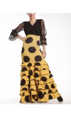 Letizia Polka-Dots 8 Ruffles Long-Skirt