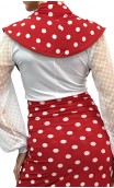 Polka-dots Scarf w/Ruffle