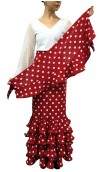 Polka-dots Scarf w/Ruffle