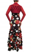 Letizia Floral 8 Ruffles Long-Skirt