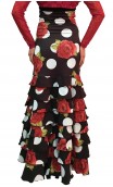 Letizia Floral 8 Ruffles Long-Skirt