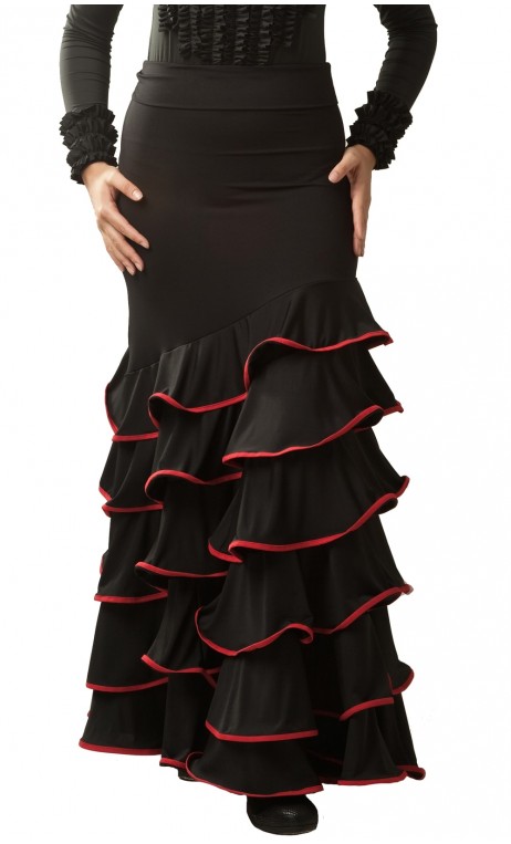 Cádiz 6 Ruffles Long-Skirt