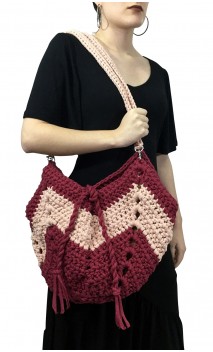 Bolso en Crochet Rosa