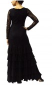 Candida Lace Long-Dress 5 Ruffles