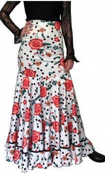 Naju Printed Long-Skirt Extra Godet