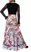 Naju Printed Long-Skirt Extra Godet